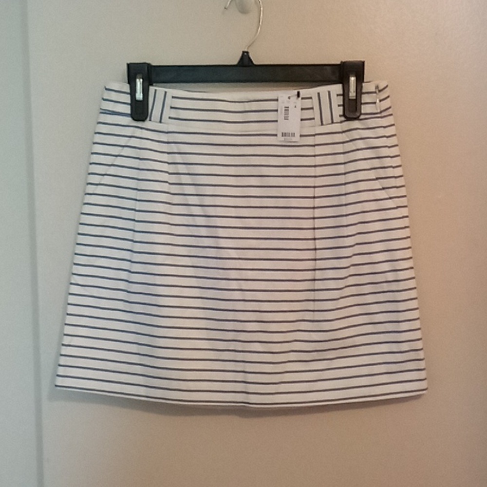 NWT The Limited Cream & Blue Mini Skirt - Size 4